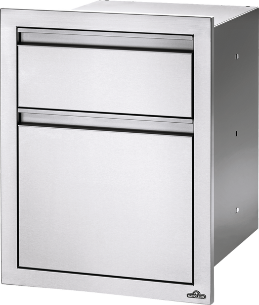 Napoleon Built-In 18" X 24" Double Drawer: Waste Bin & Paper Towel Holder BI-1824-1W