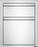 Napoleon Built-In 18" X 24" Double Drawer: Waste Bin & Paper Towel Holder BI-1824-1W