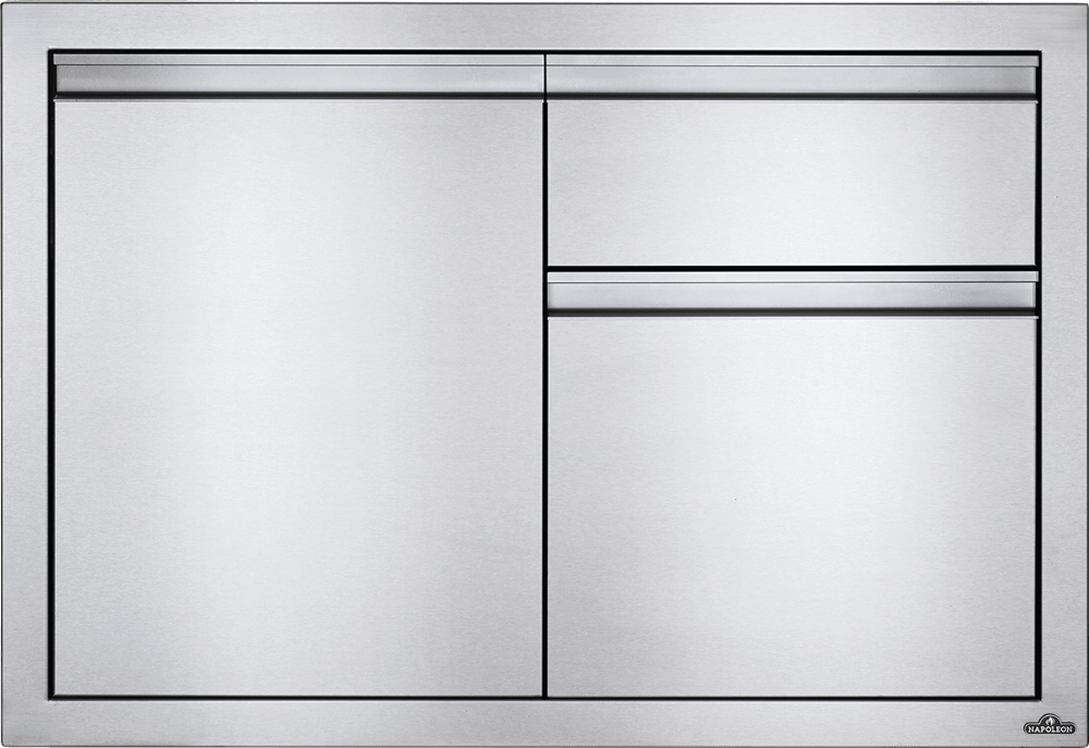 Napoleon Built-In 36" X 24" Single Door & Waste Bin Drawer & Paper Towel Holder Combo BI-3624-1D1W